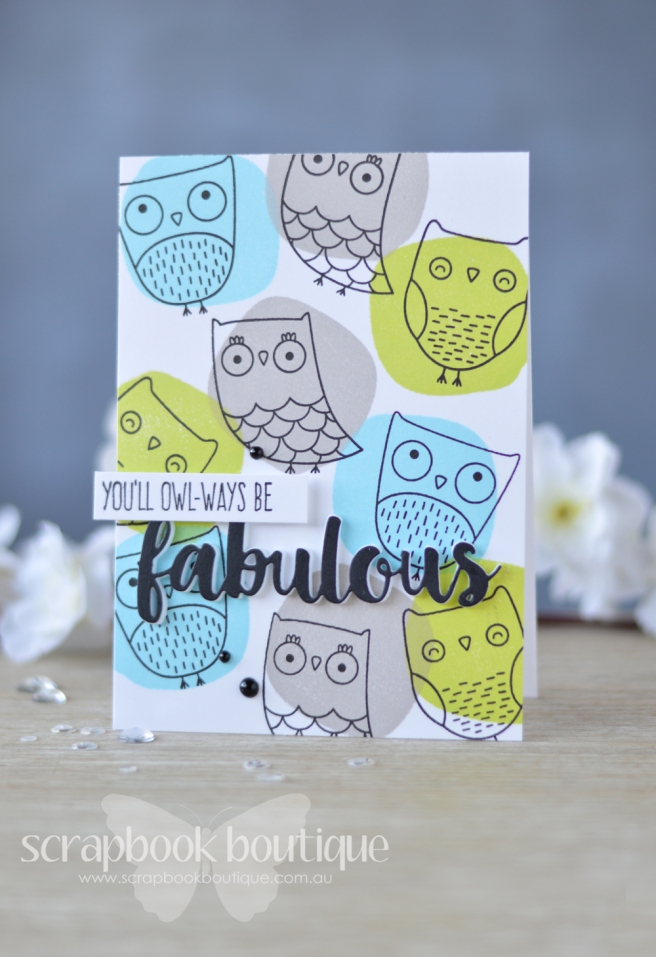 Lostinpaper - MFT - I'm Owl Yours - Circle Scribble Flowers (card video) (1)